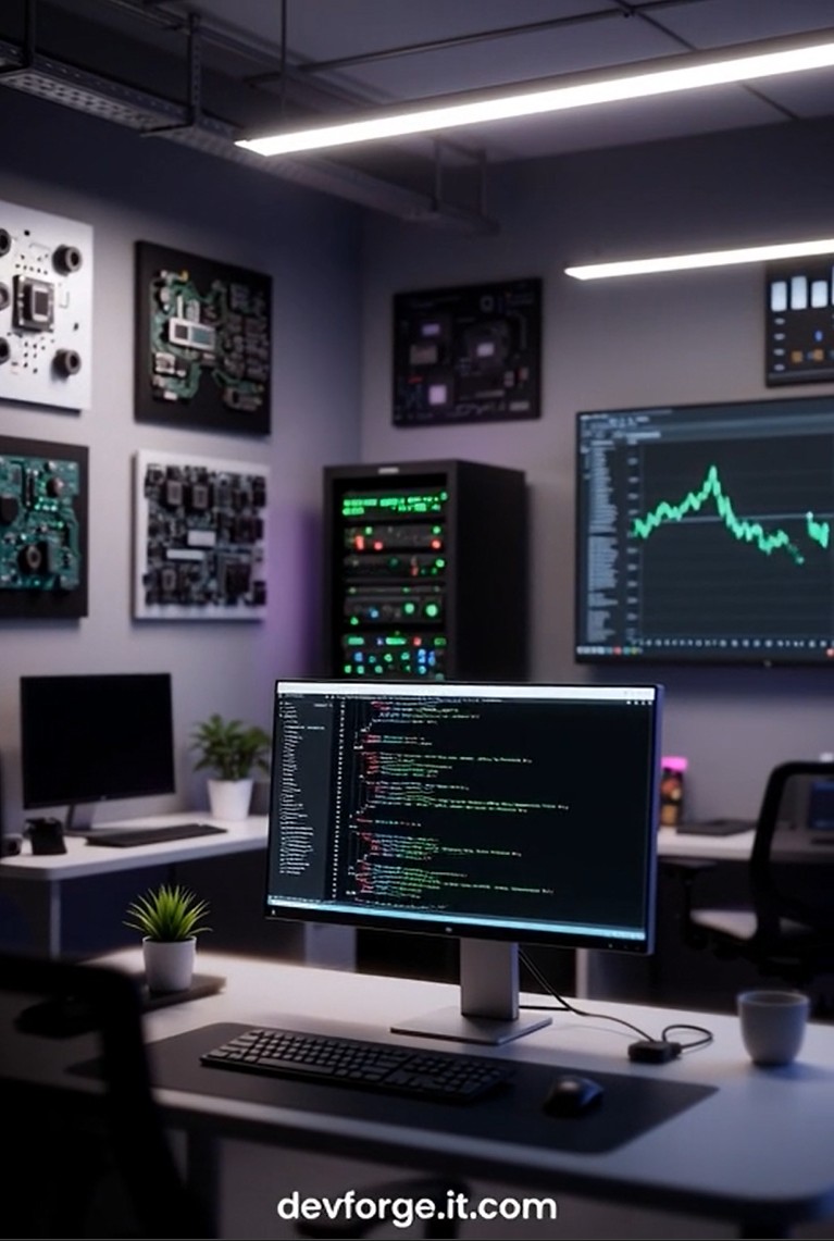 DevForge IT workspace with systems and dashboards